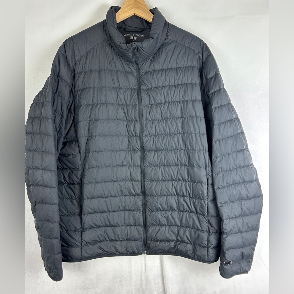UNIQLO Ultra Light Down‎ Puffer Jacket Black Women's XL Full Zip